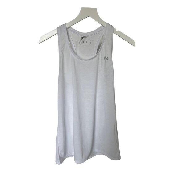Under Armour White Racerback Tank Top Lightweight Soft - Picture 1 of 4